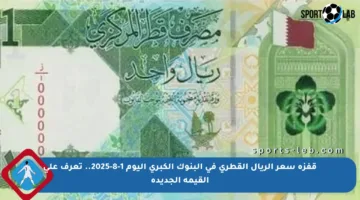 قفزة سعر الريال القطري في البنوك الكبرى اليوم 1-8-2025.. تعرف على القيمة الجديدة